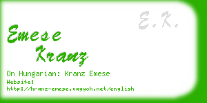 emese kranz business card